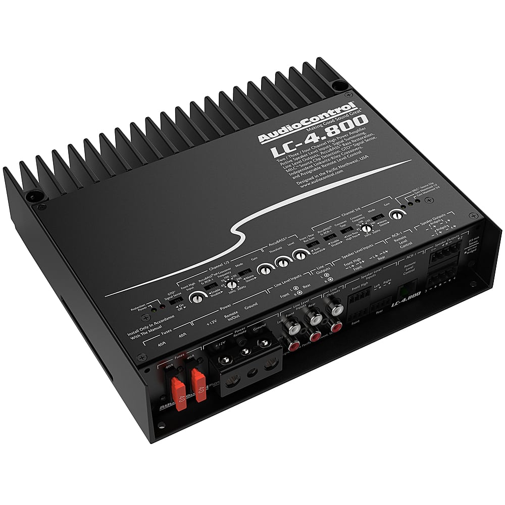 Alt View 14. AudioControl - 800W 4-Channel Class D Amplifier - Black.