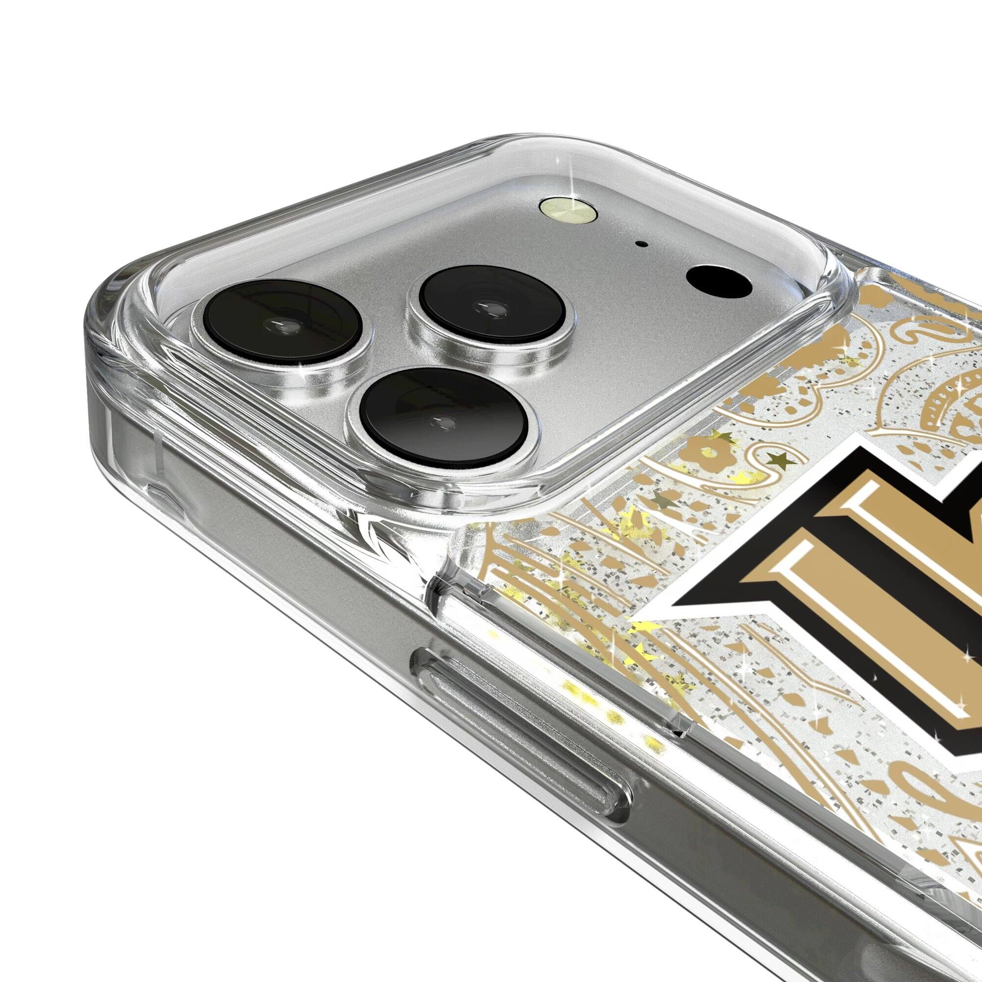 Alt View 2. Keyscaper - UCF Knights iPhone Glitter Paisley Design Case - 14 - Multicolor.