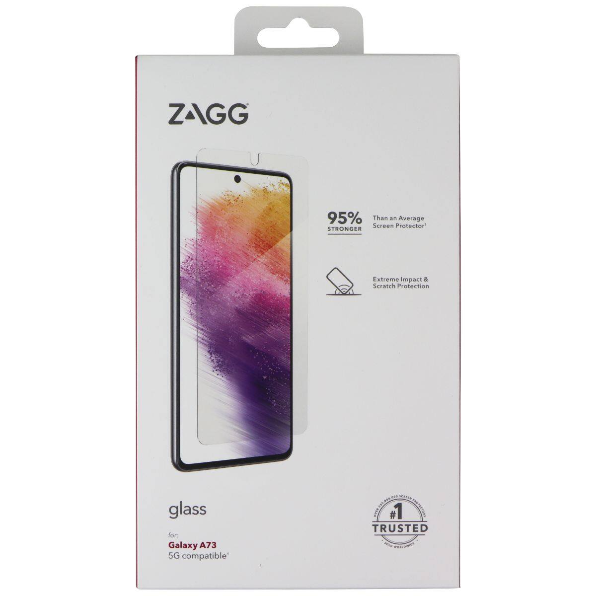 ZAGG 95% Stronger Than an Average Screen Protector Extreme Impact & Scratch Protection glass for Galaxy A73 5G compatible - #1 Trusted