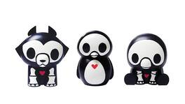 Toynami - Skelanimals PVC Mini Figure Box Set | Pen | Jae | Pudge - Black