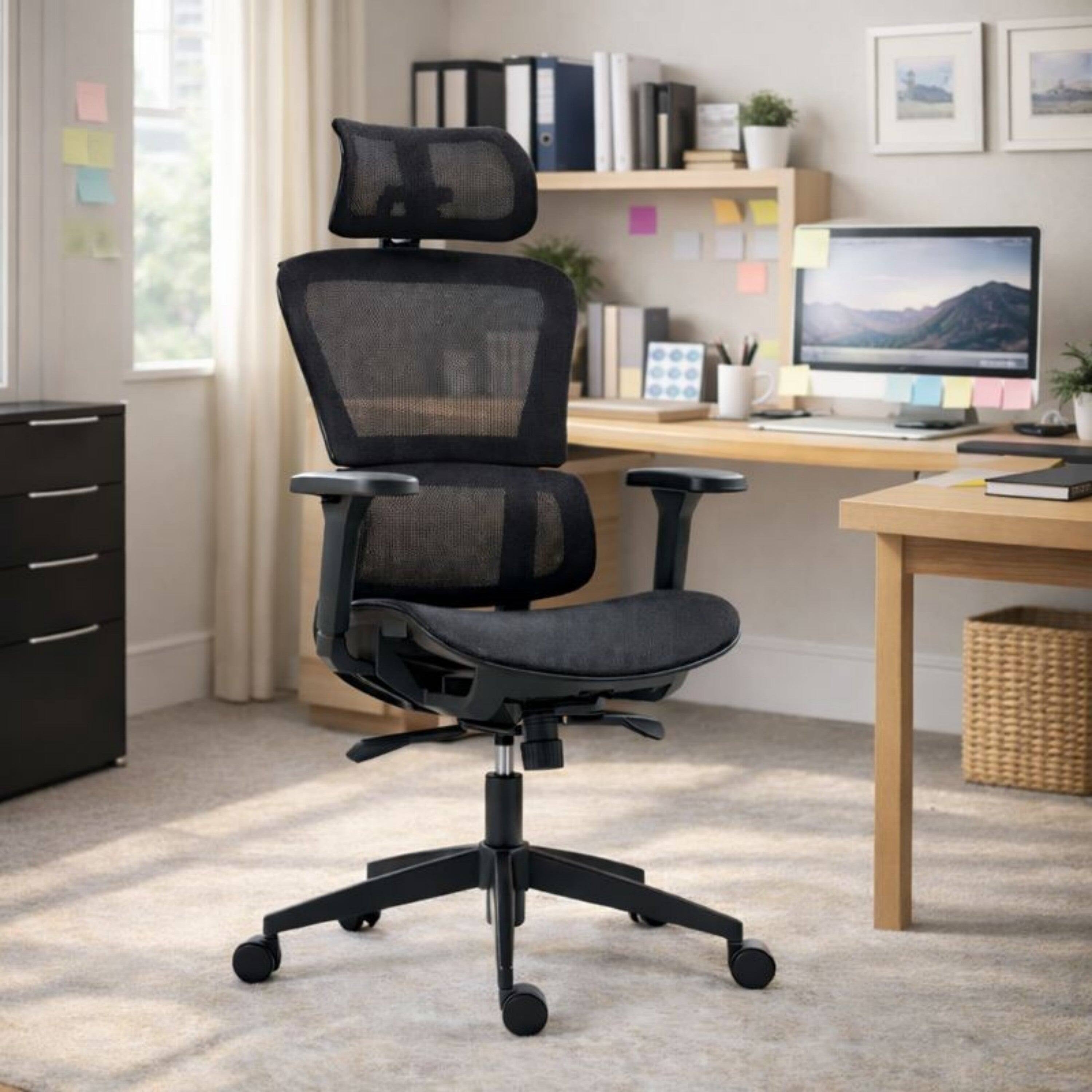 Alt View 2. Boyel Living - High Back Ergonomic Mesh Adjustable Office Chair Black - Black.