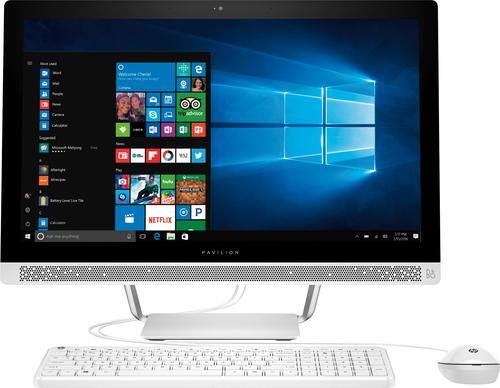 HP - 23.8" Touch-Screen All-In-One - AMD A8-Series - 4GB Memory - 1TB Hard Drive - HP finish in snow white - Larger Front
