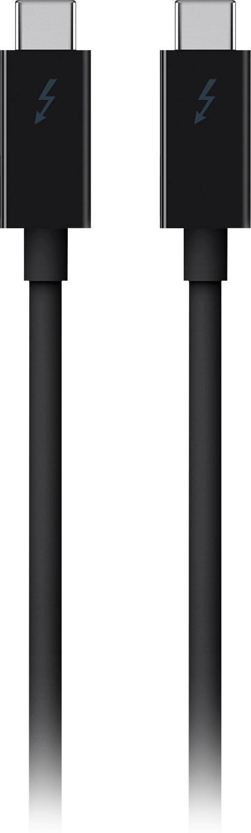 Belkin - 1.6' USB Type C-to-USB Type C Thunderbolt 3 Cable - Black - Larger Front