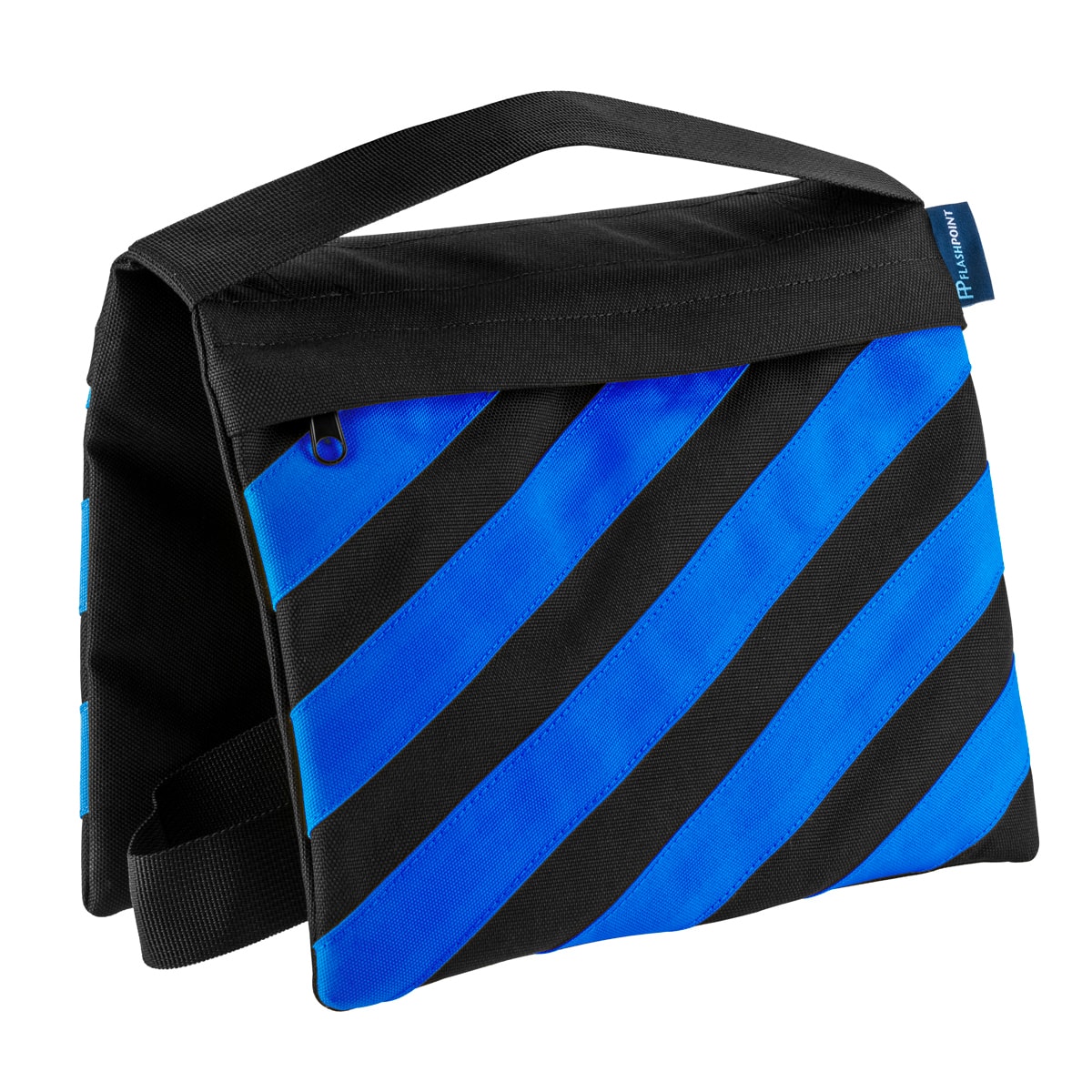 Flashpoint - Empty Saddle Sandbag, Water-Resistant Cordura Nylon - (18 lb Capacity, Blue & Black Stripes)