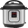 Front Zoom. Instant Pot - 6 Quart Duo 7-in-1 Electric Pressure Cooker - Silver - brushed stainless steel.
