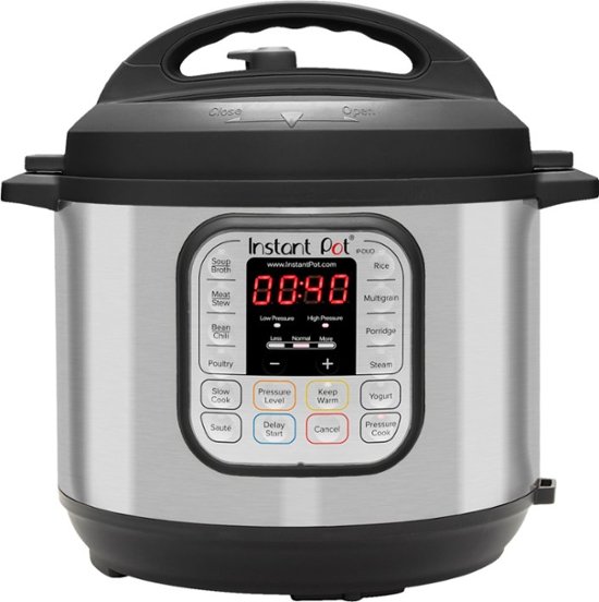 Instant Pot - 6 Quart Duo 7-in-1 Electric Pressure Cooker - Silver - brushed stainless steel
