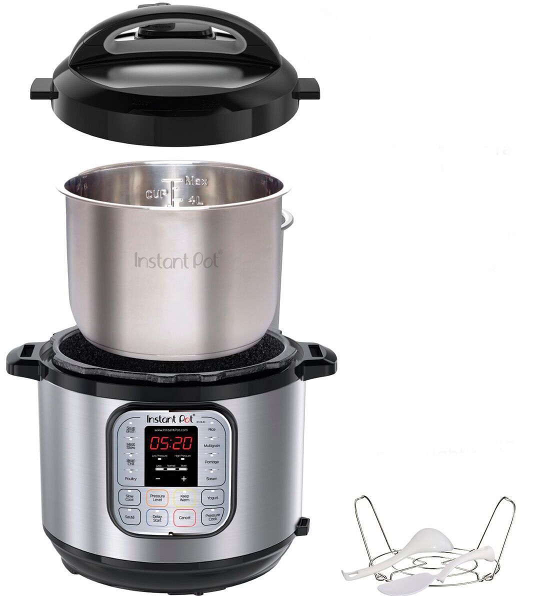 Best Buy: Instant Pot 6 Quart Duo 7-in-1 Electric Pressure Cooker Silver  brushed stainless steel 5913200