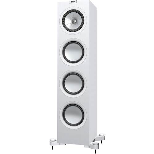Left View: KEF - Q Series 6.5" 2.5-Way Floorstanding Speaker (Each) - Satin White