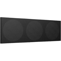 KEF - Cloth Grille for Q650c Center Channel Speaker - Black - Front_Zoom