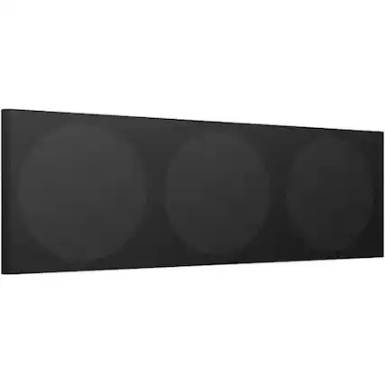 Front. KEF - Cloth Grille for Q650c Center Channel Speaker - Black.