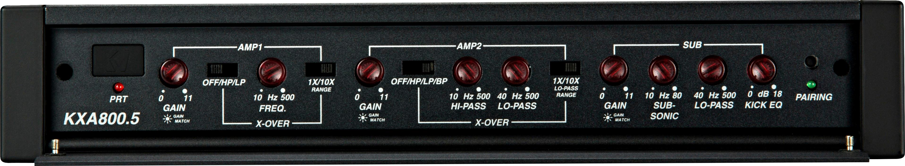 Back View: Planet Audio - ANARCHY 800W Class AB Bridgeable Multichannel Amplifier with Variable Low-Pass Crossover - Black