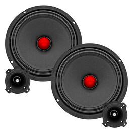 5 CORE - 6.5 Inch Midrange Speaker + Tweeter Combo 500W PMPO 8Ohm Subwoofer Audio 300W PMPO Tweeters - Black