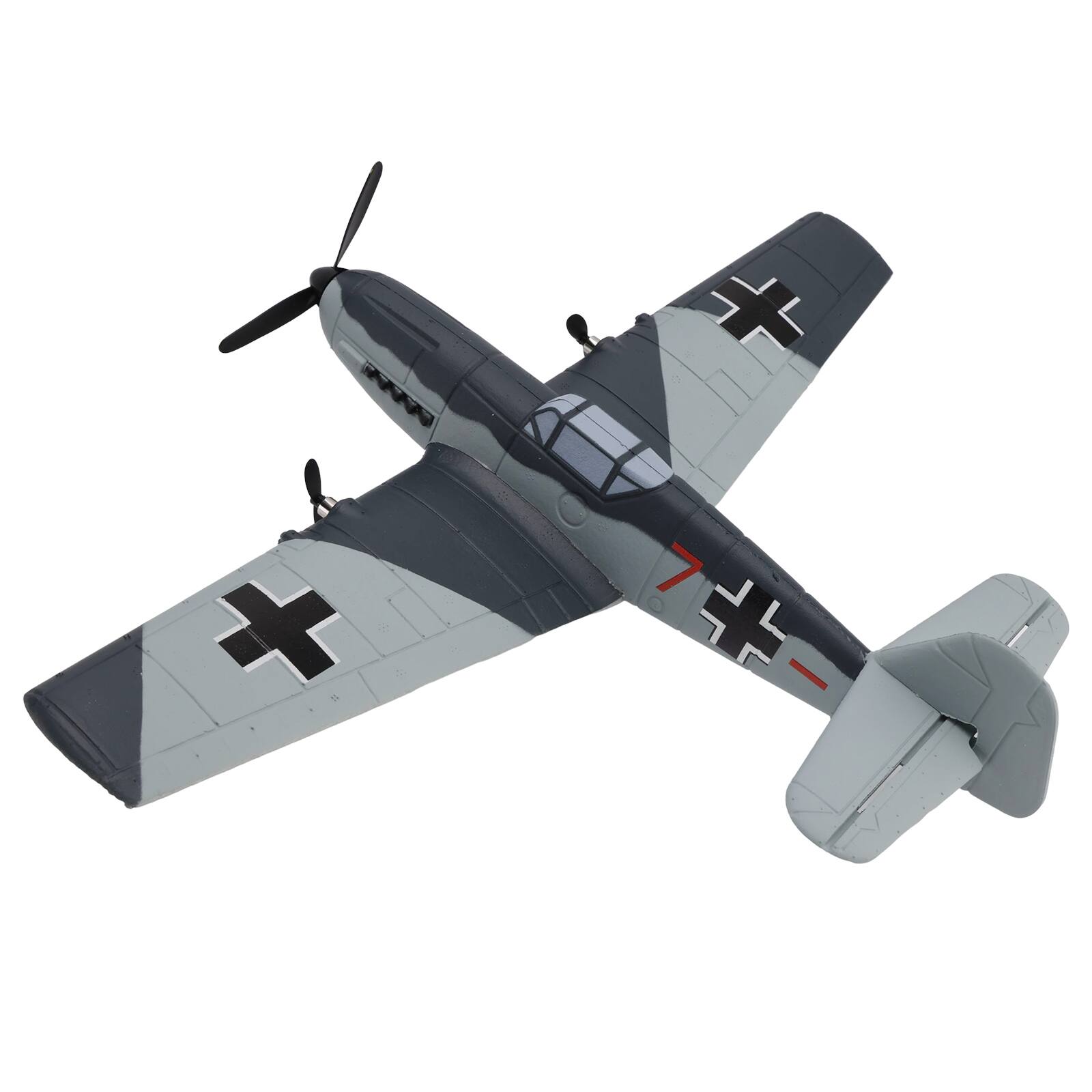Alt View 8. Topteng - 76206 2.4G 3CH Fixed-Wing RC Plane – Gyro System, Dual Batteries, 15 Min Flight, EPP Foam, Fit for Kids & Beginners - Gray.
