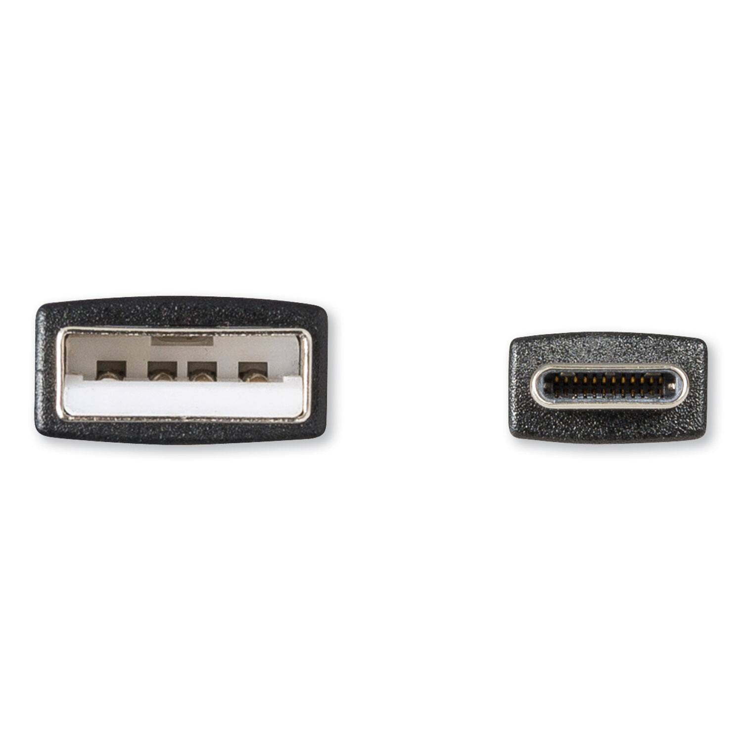 Angle. Innovera - USB to USB-C Cable, 3 ft, Black.