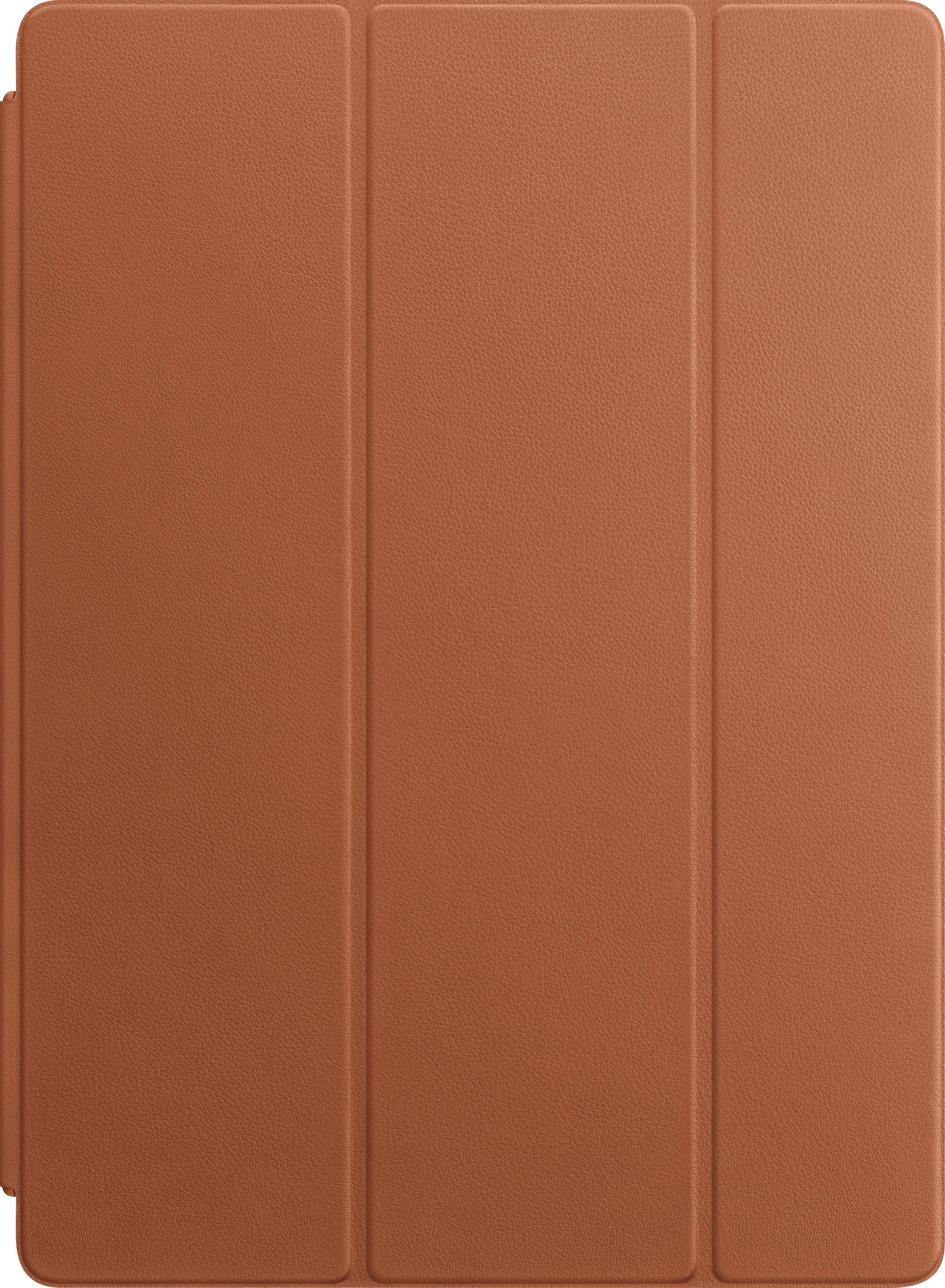 Apple - Leather Smart Cover for 12.9-inch iPad Pro (Latest Model) - Saddle Brown - Larger Front