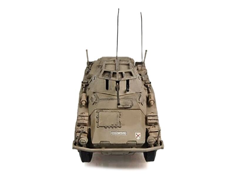 Back. Panzerstahl - Sd.Kfz. 234/1 Armored Vehicle "6th Panzer Division Czechoslovakia" (1945) German Army 1/72 Diecast Model by Panzerstahl - Brown.