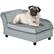 Front. Pawhut - Luxury Dog Couch with Hidden Storage, Small Dog Sofa Bed with 2" Soft Foam, Puppies & Little Breeds - Light Gray.