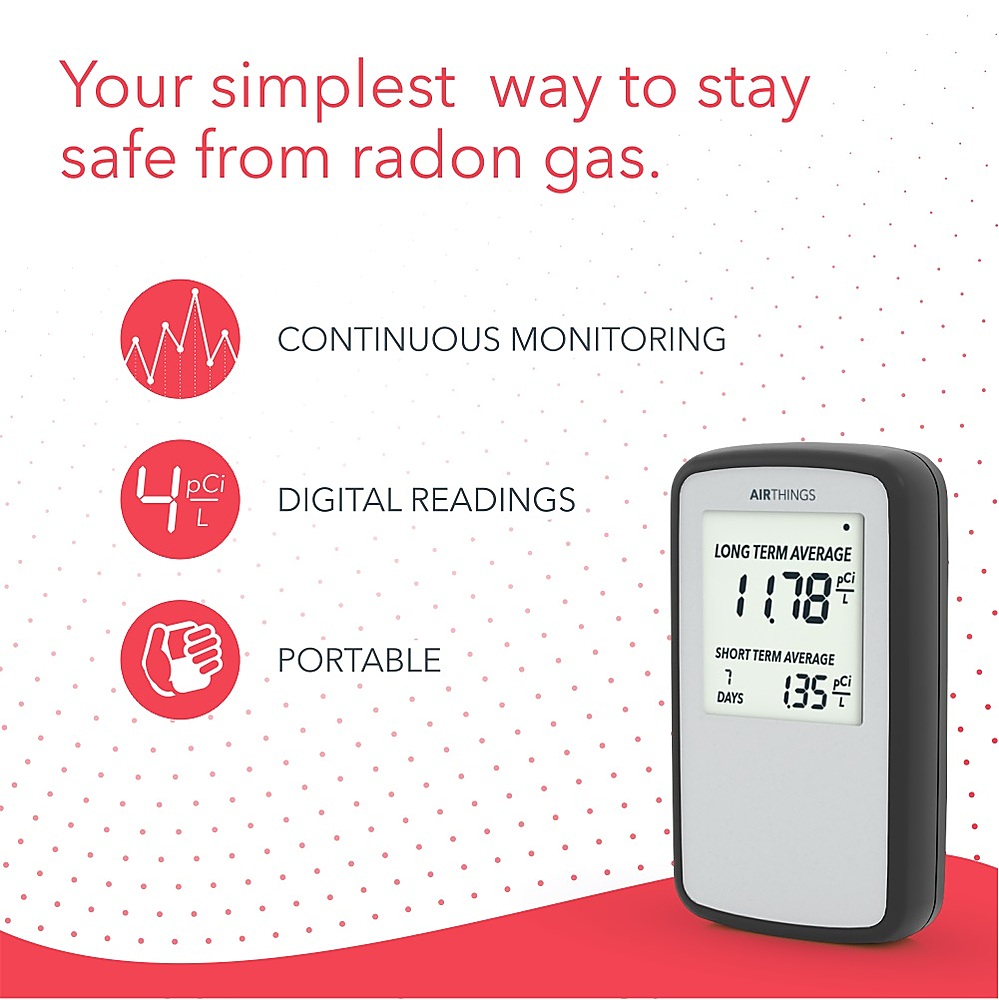 Airthings Wave Radon Battery Operated Smart Radon Detector 2951 - The Home  Depot