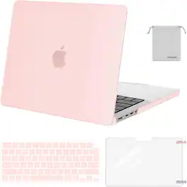 mosiso - Case for MacBook Pro 14 inch Case M5 M4 M3 M2 M1 2026-2021 A3427 A3426 A3434 A3112 A3185 A3401 A2918 A2992 A2779 A2442 - Chalk Pink