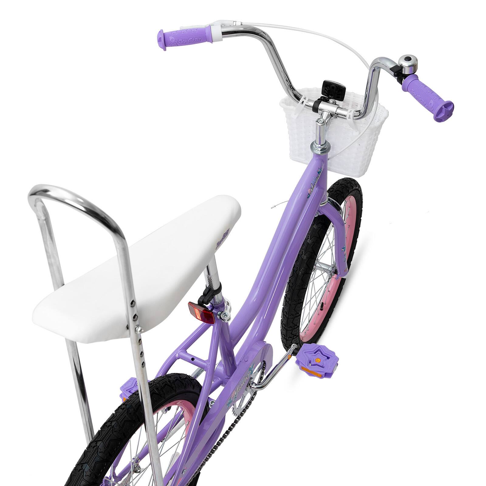 Alt View 2. JOYSTAR - JOYSTAR Manteca 20 Inch Kids Bike with Training Wheels, Banana Seat Bike for Girls Ages 7 and Up, Kids' Bicycle, Purple - Purple.