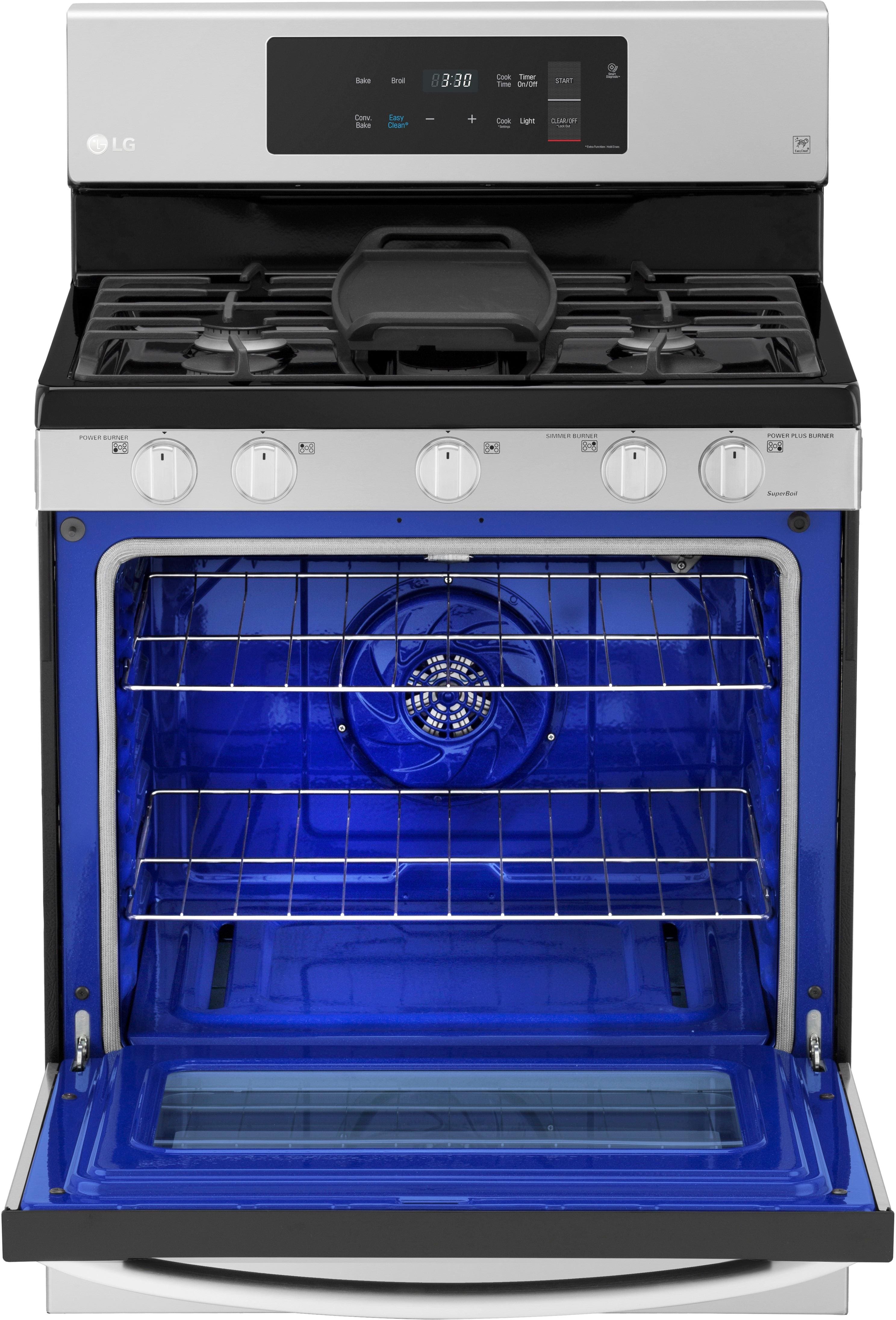 Alt View 13. LG - 5.4 Cu. Ft. Freestanding Gas Convection Range - Stainless Steel.