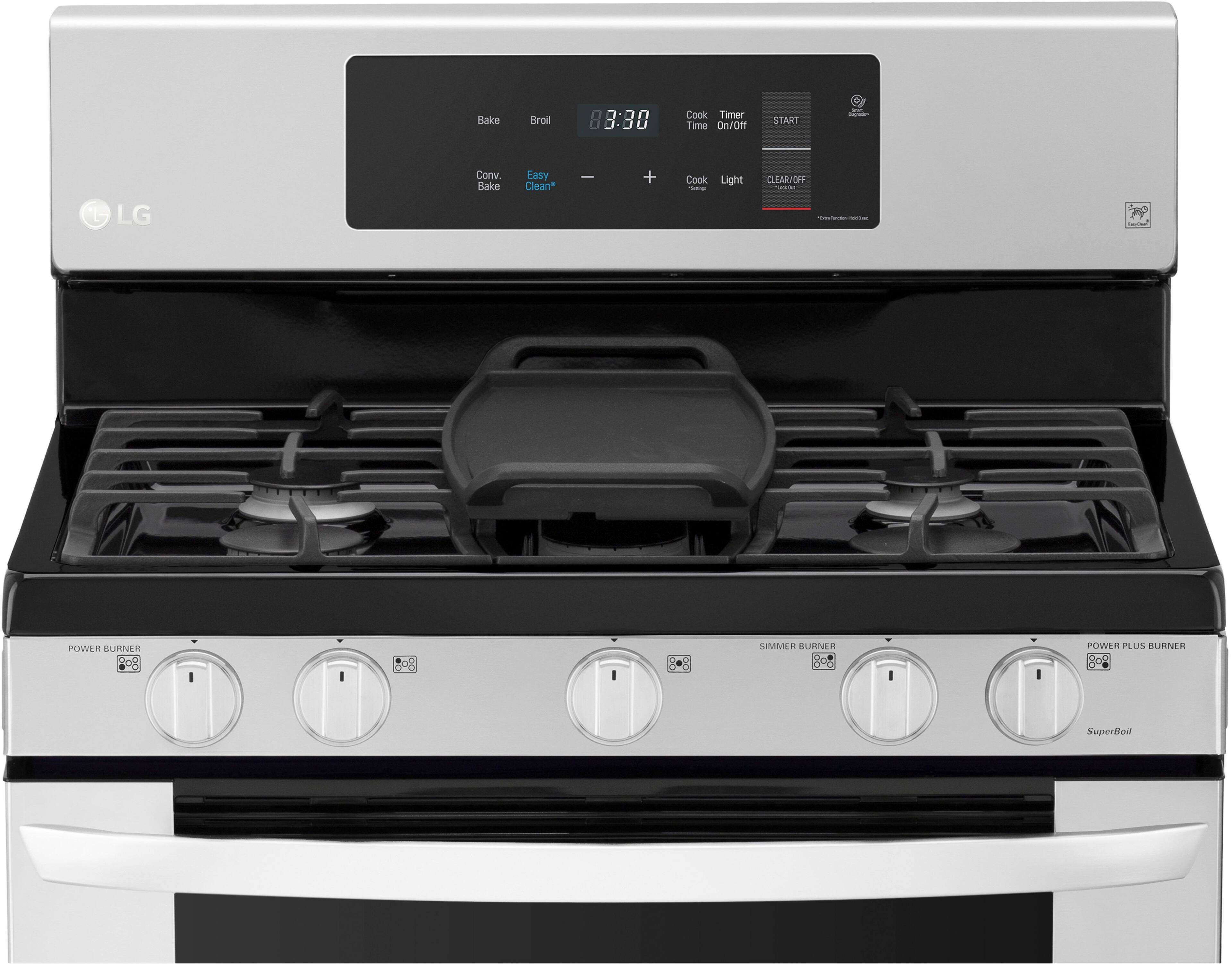 Alt View 1. LG - 5.4 Cu. Ft. Freestanding Gas Convection Range - Stainless Steel.