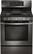 Front. LG - 5.4 Cu. Ft. Freestanding Gas Convection Range - Black Stainless Steel.