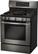 Left. LG - 5.4 Cu. Ft. Freestanding Gas Convection Range - Black Stainless Steel.