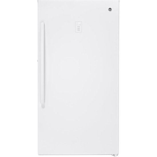Front Zoom. GE - 17.3 Cu. Ft. Frost-Free Upright Freezer - White.