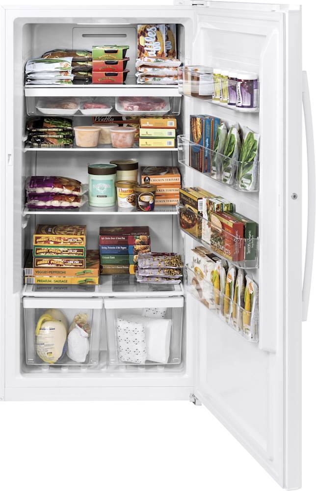 Alt View 12. GE - 17.3 Cu. Ft. Frost-Free Upright Freezer - White.