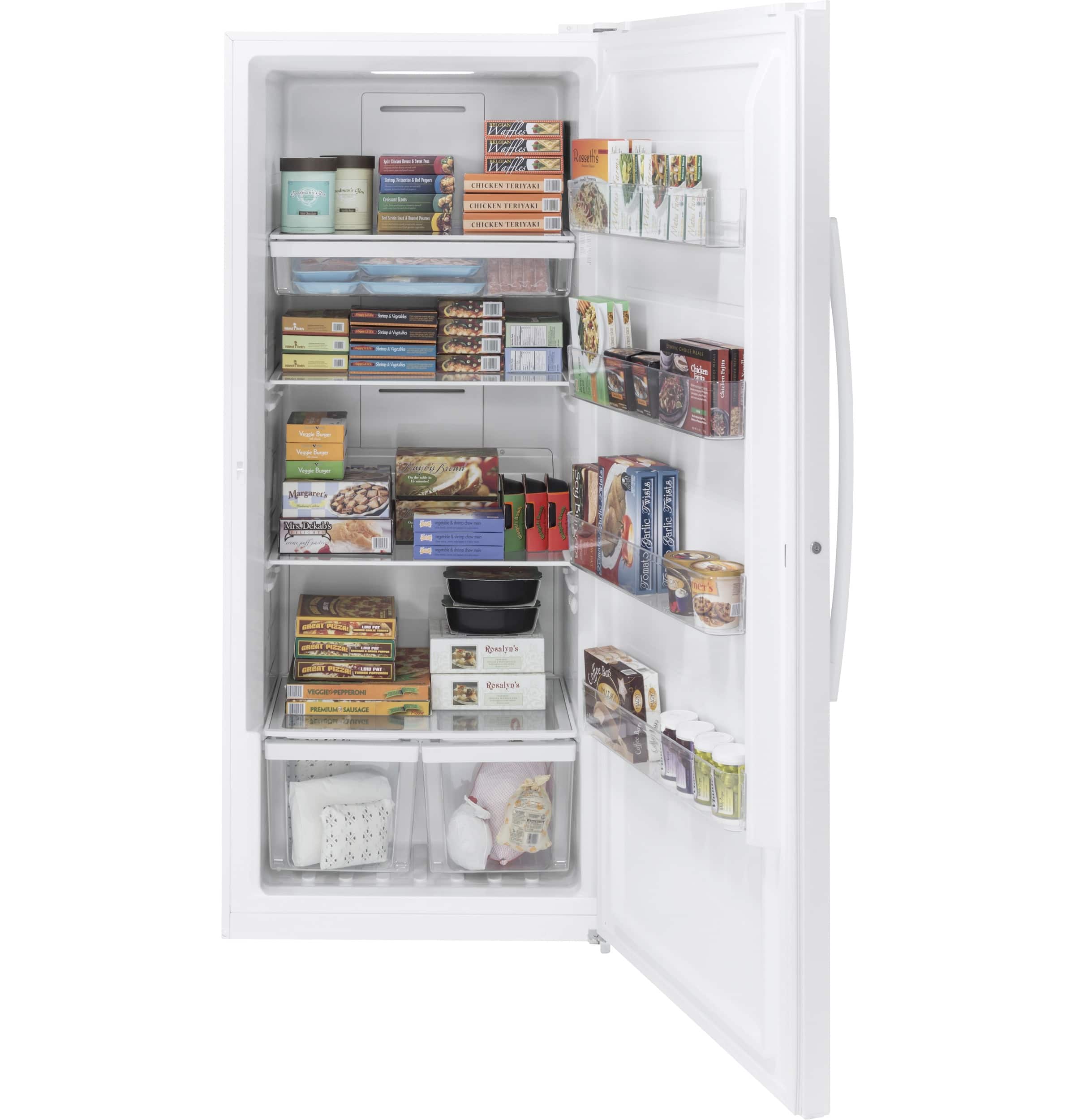 Alt View 12. GE - 21.3 Cu. Ft. Frost-Free Upright Freezer - White.