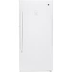 GE - 14.1 Cu. Ft. Frost-Free Upright Freezer - White - Front_Standard