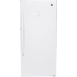 GE - 14.1 Cu. Ft. Frost-Free Upright Freezer - White - Front_Zoom