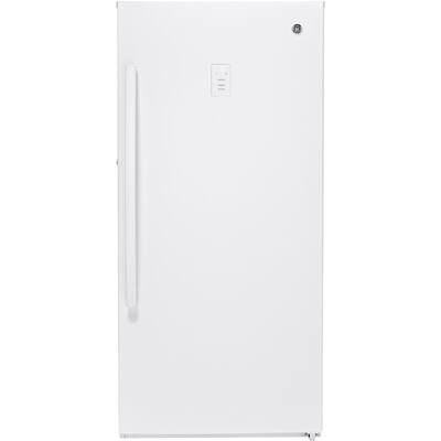 GE 14.1 Cu. Ft. Frost Free Upright Freezer White FUF14DLRWW - Open GE 14.1 Cu. Ft. Frost Free Upright Freezer White FUF14DLRWW - Open