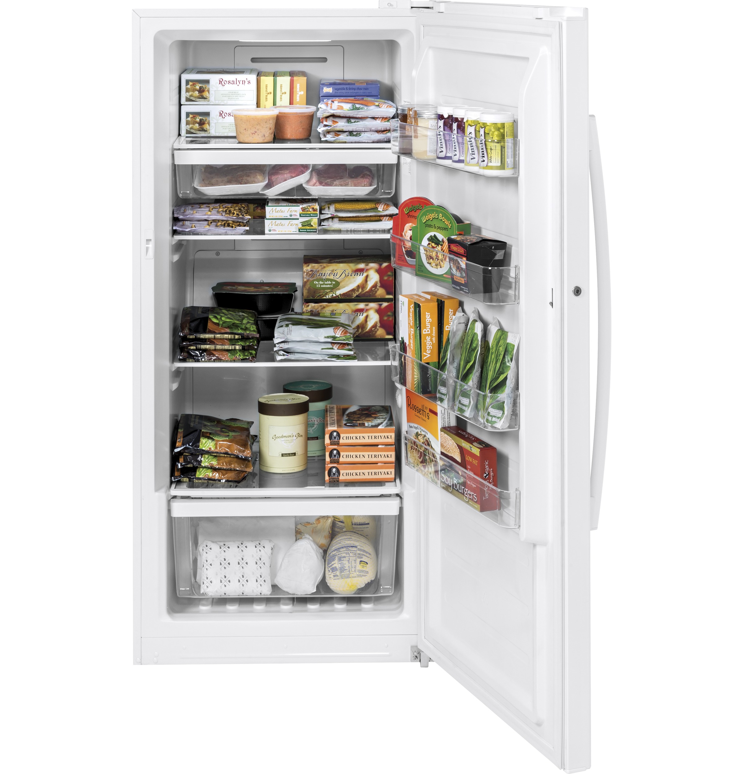 Customer Reviews: GE 14.1 Cu. Ft. Frost-Free Upright Freezer White ...