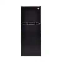 Haier - 9.8 Cu. Ft. Top-Freezer Refrigerator with Adjustable Spill-Proof Glass Shelves - Black - Front_Zoom