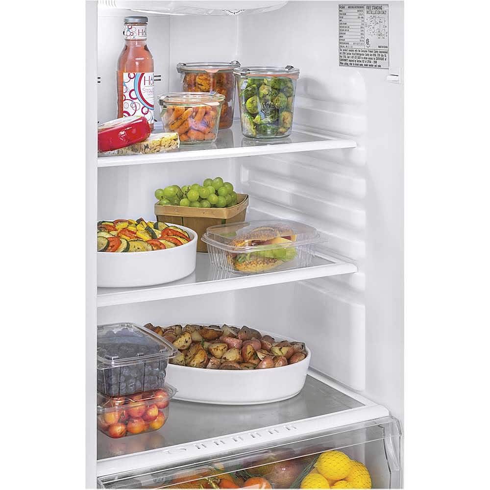 Alt View 12. Haier - 9.8 Cu. Ft. Top-Freezer Refrigerator - Stainless Steel.