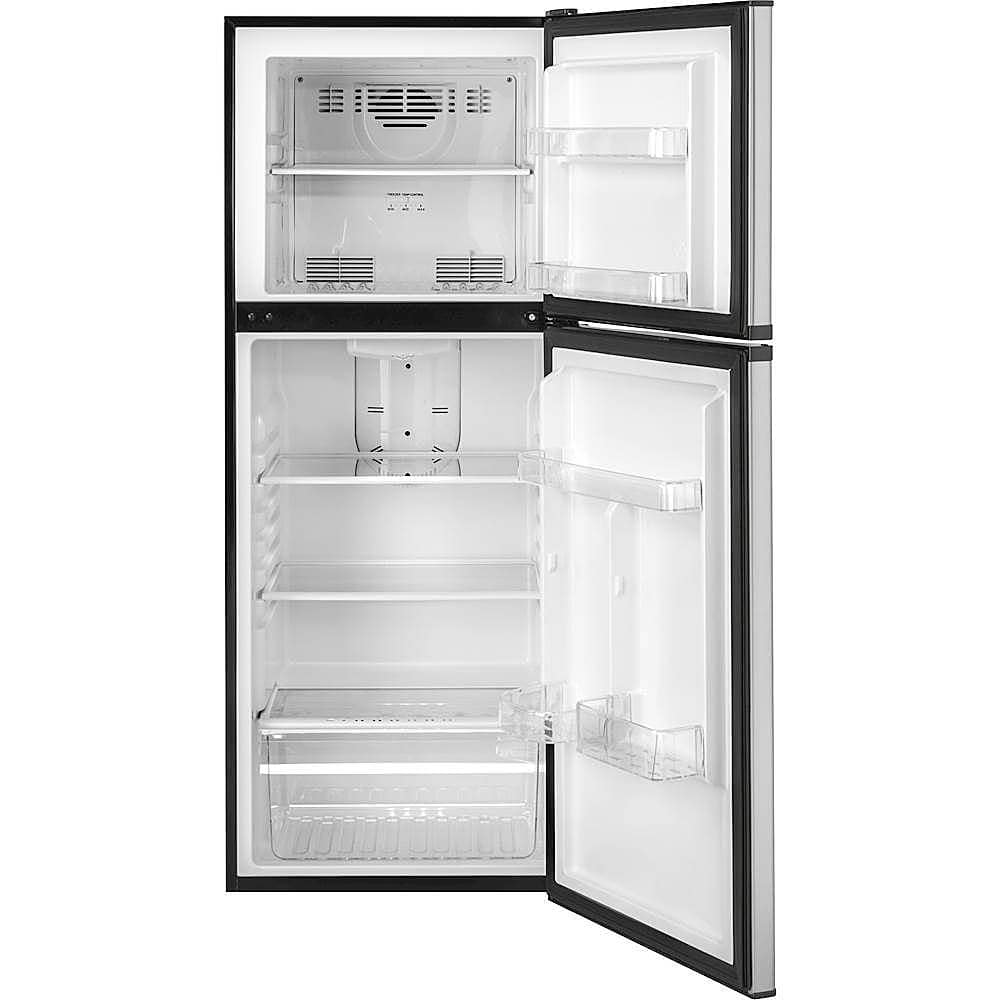 Alt View 2. Haier - 9.8 Cu. Ft. Top-Freezer Refrigerator - Stainless Steel.