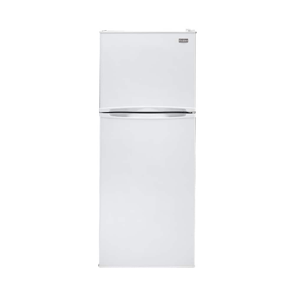Front. Haier - 9.8 Cu. Ft. Top-Freezer Refrigerator - White.
