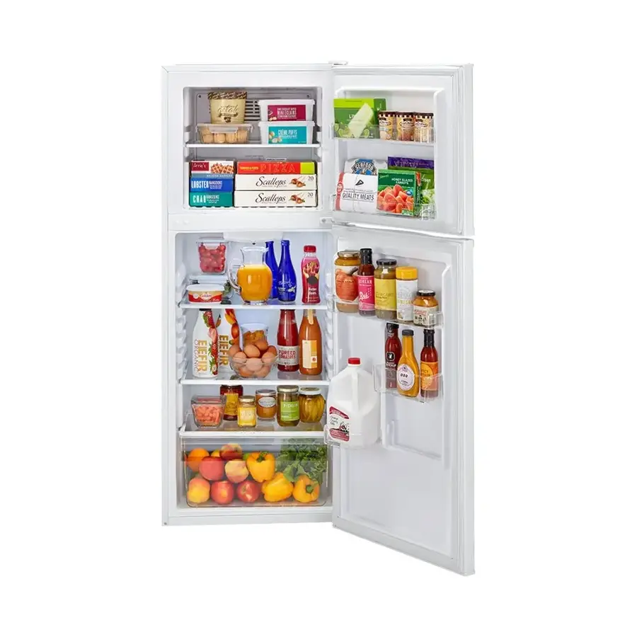 Haier 9.8 Cu. Ft. Top Freezer Refrigerator with Adjustable Spill Proof ...