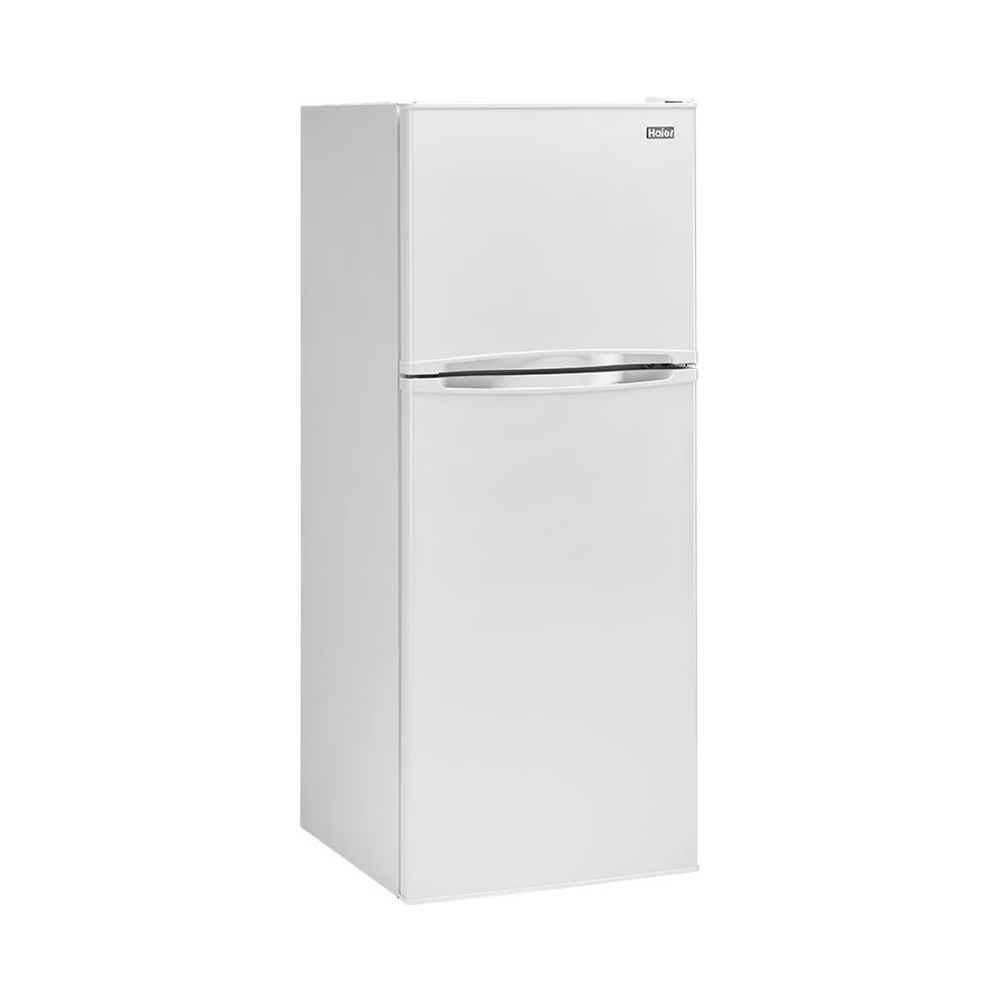 Left View: Haier - 9.8 Cu. Ft. Top-Freezer Refrigerator - White