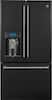 GE - Café Series 22.2 Cu. Ft. French Door Counter-Depth Refrigerator with Keurig Brewing System - Black Slate-Front_Standard