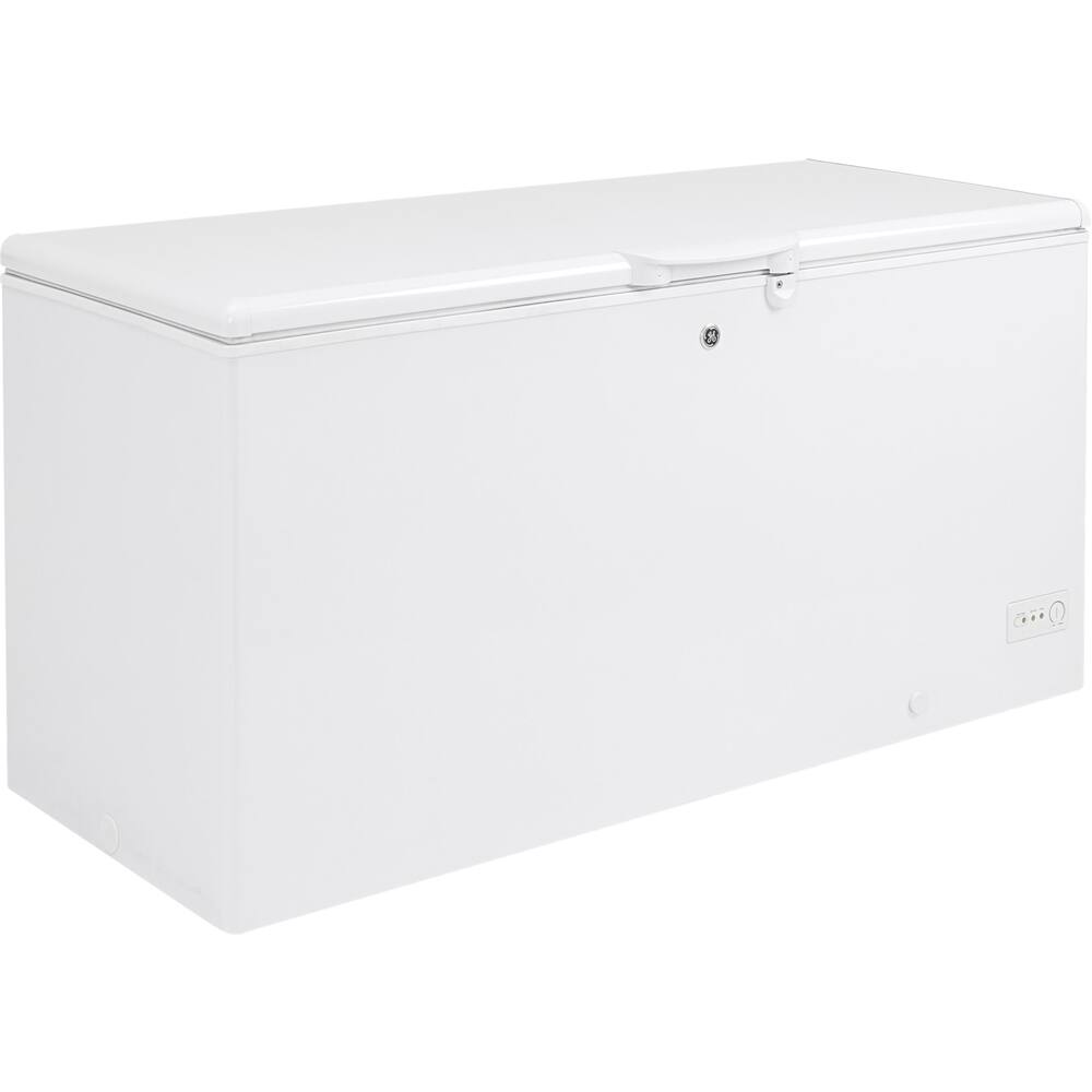 Left. GE - 15.7 Cu. Ft. Chest Freezer - White.