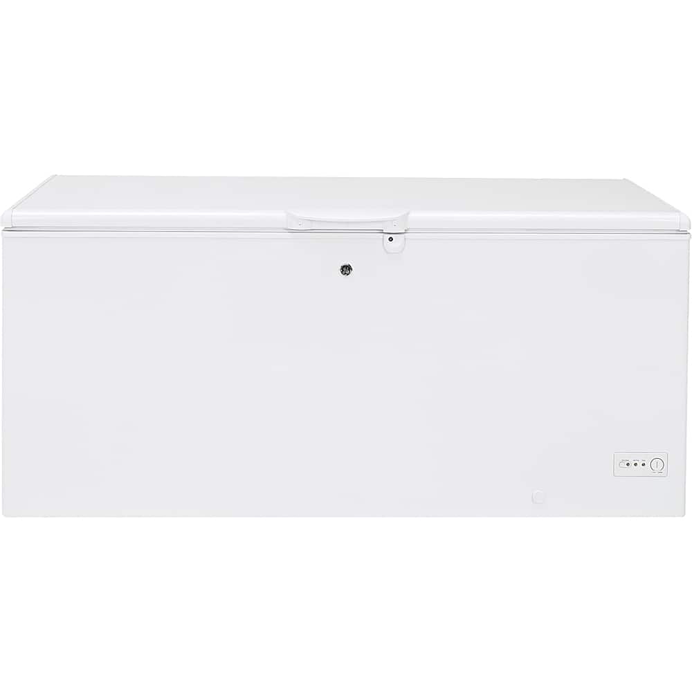 Front. GE - 21.7 Cu. Ft. Chest Freezer - White.