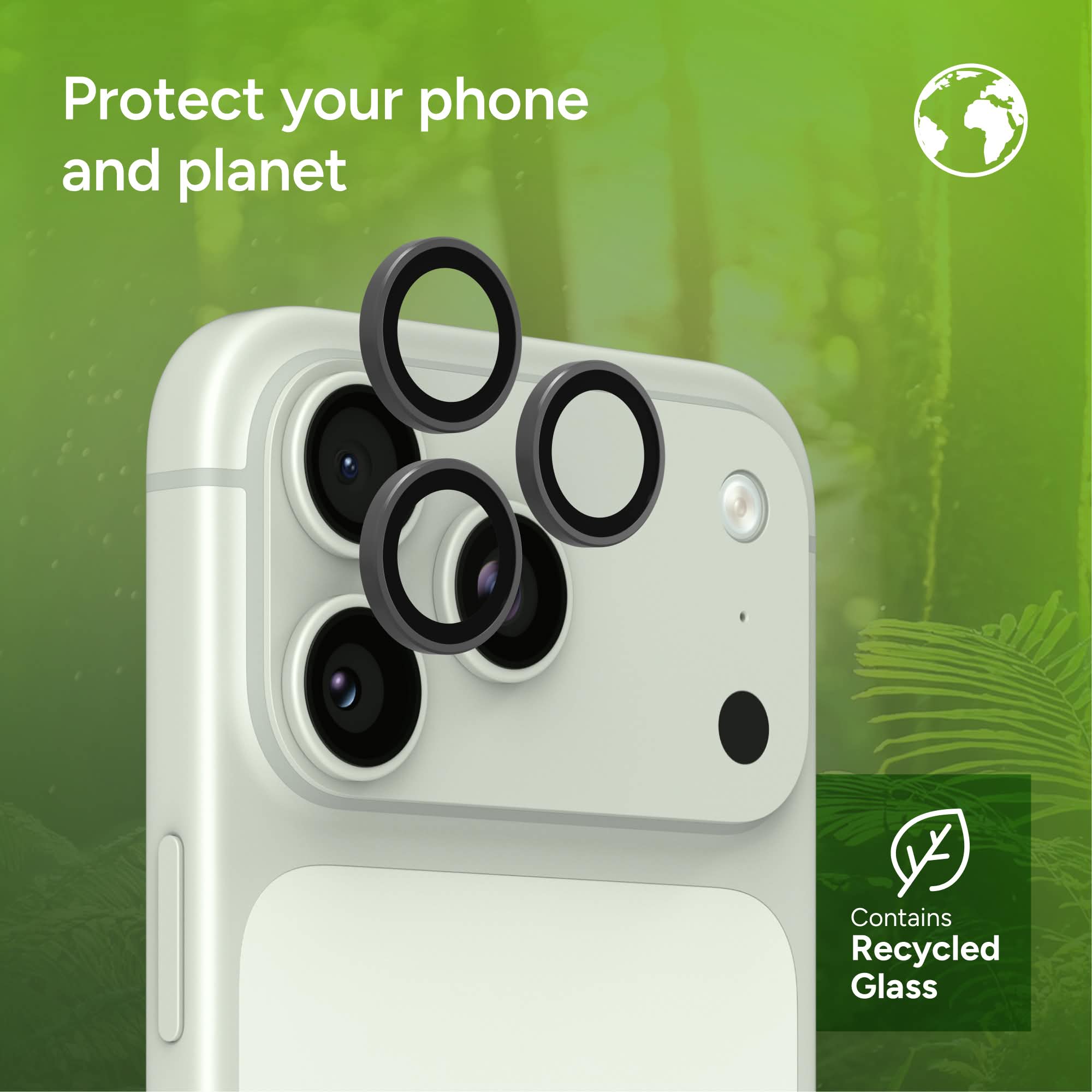 Protect your phone and planet

Contains Recycled Glass