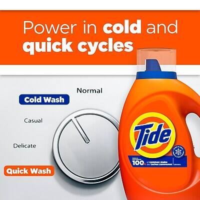 Power in cold and quick cycles

Cold Wash
Normal
Casual
Delicate
Quick Wash

Tide
100% natural origin ingredients
100% plant-based formula