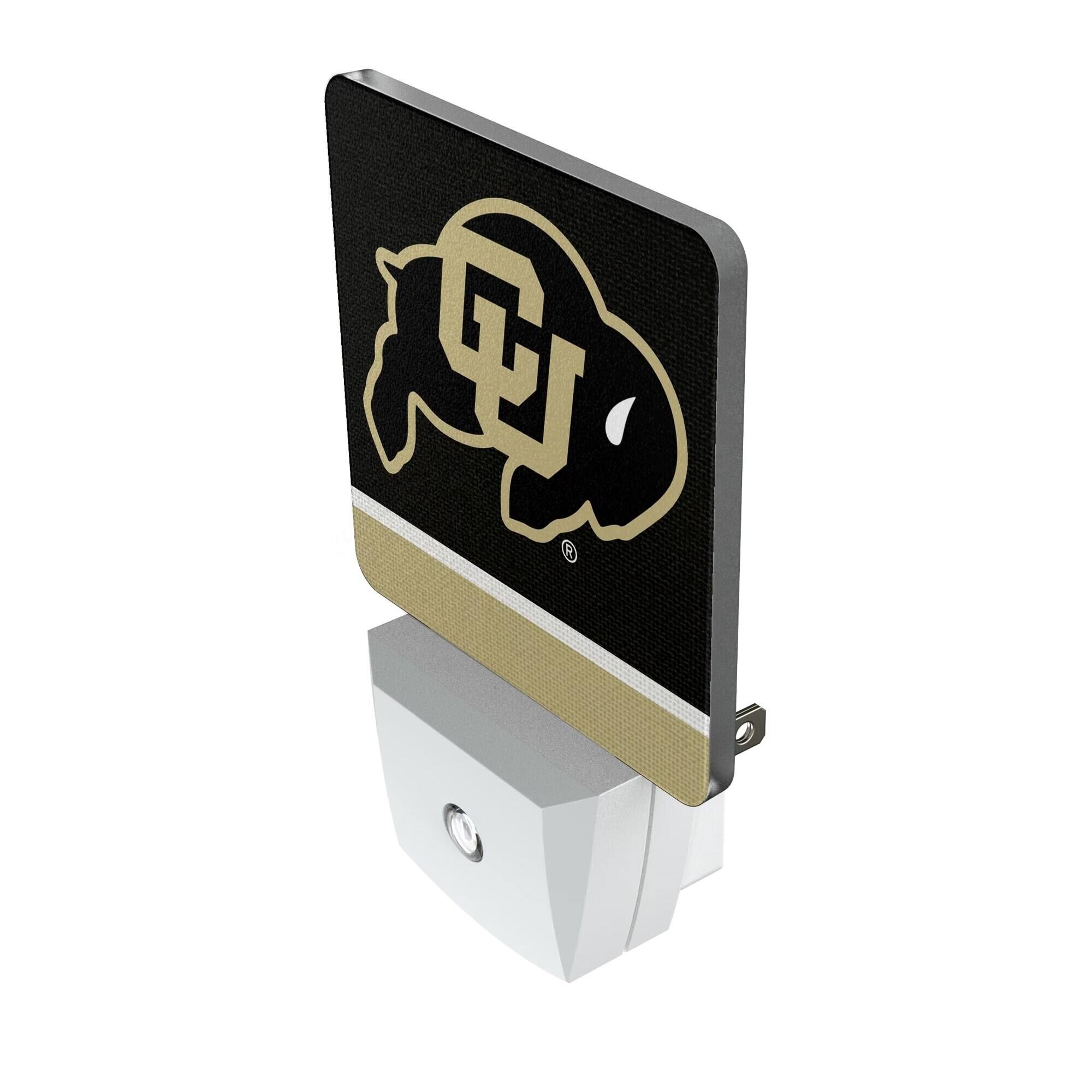 Alt View 1. Keyscaper - Colorado Buffaloes Stripe Design Nightlight 2-Pack - Multicolor.