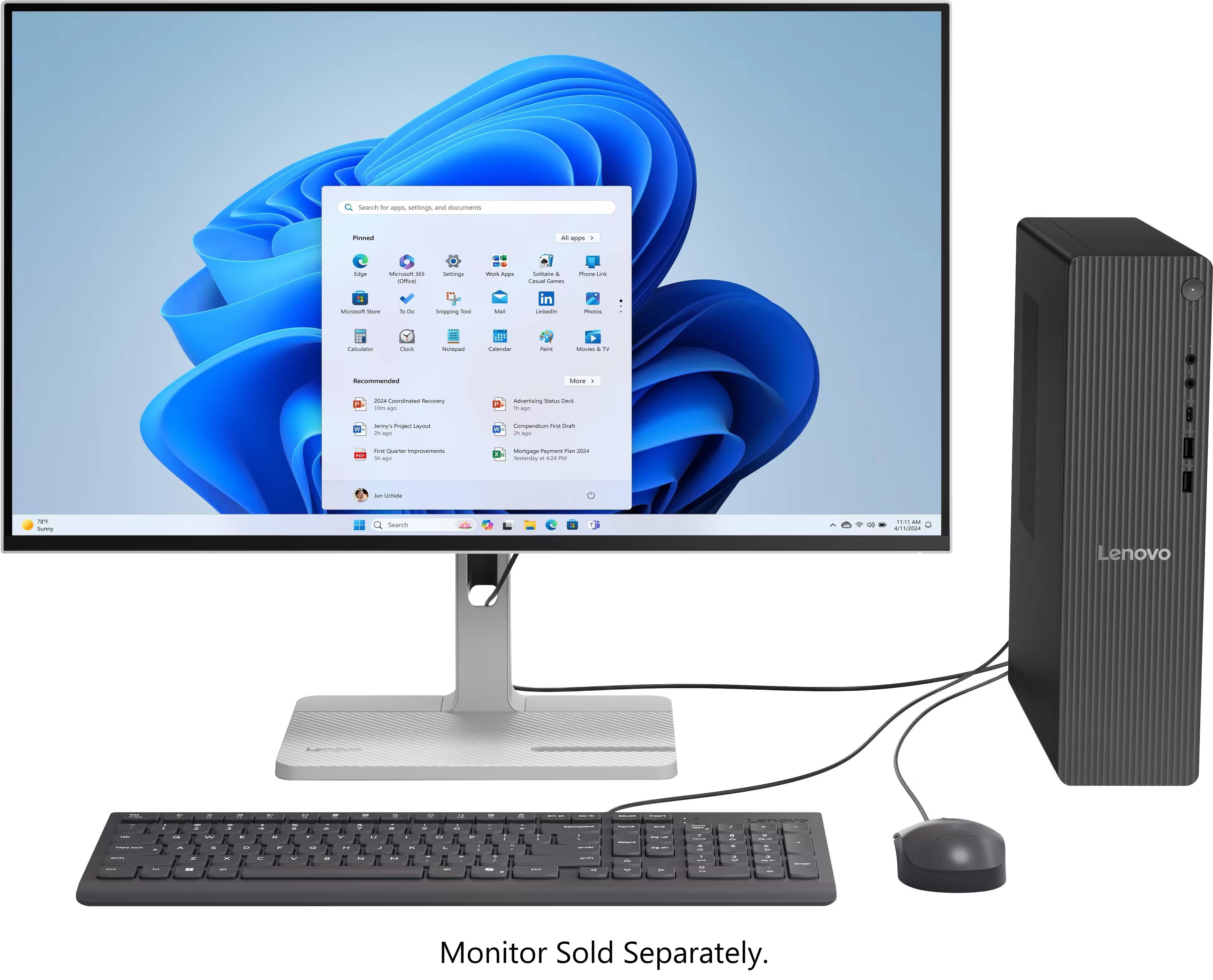 Monitor Sold Separately.