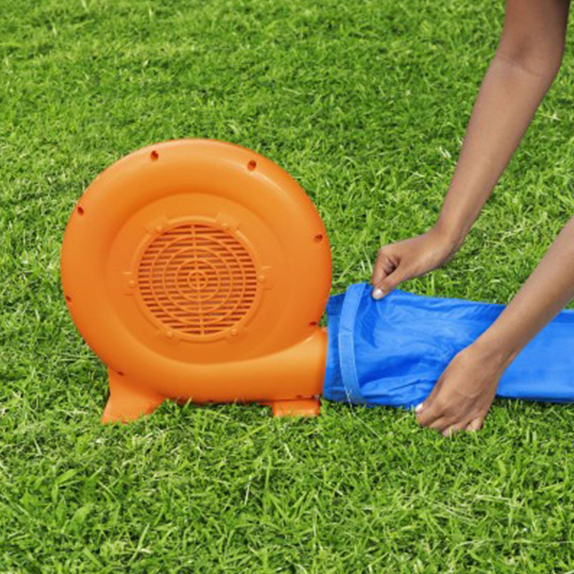 Alt View 3. Bestway - Bestway H2OGO! AquaRace Kids Inflatable Outdoor Water Slide Park with Air Blower - Multicolor.