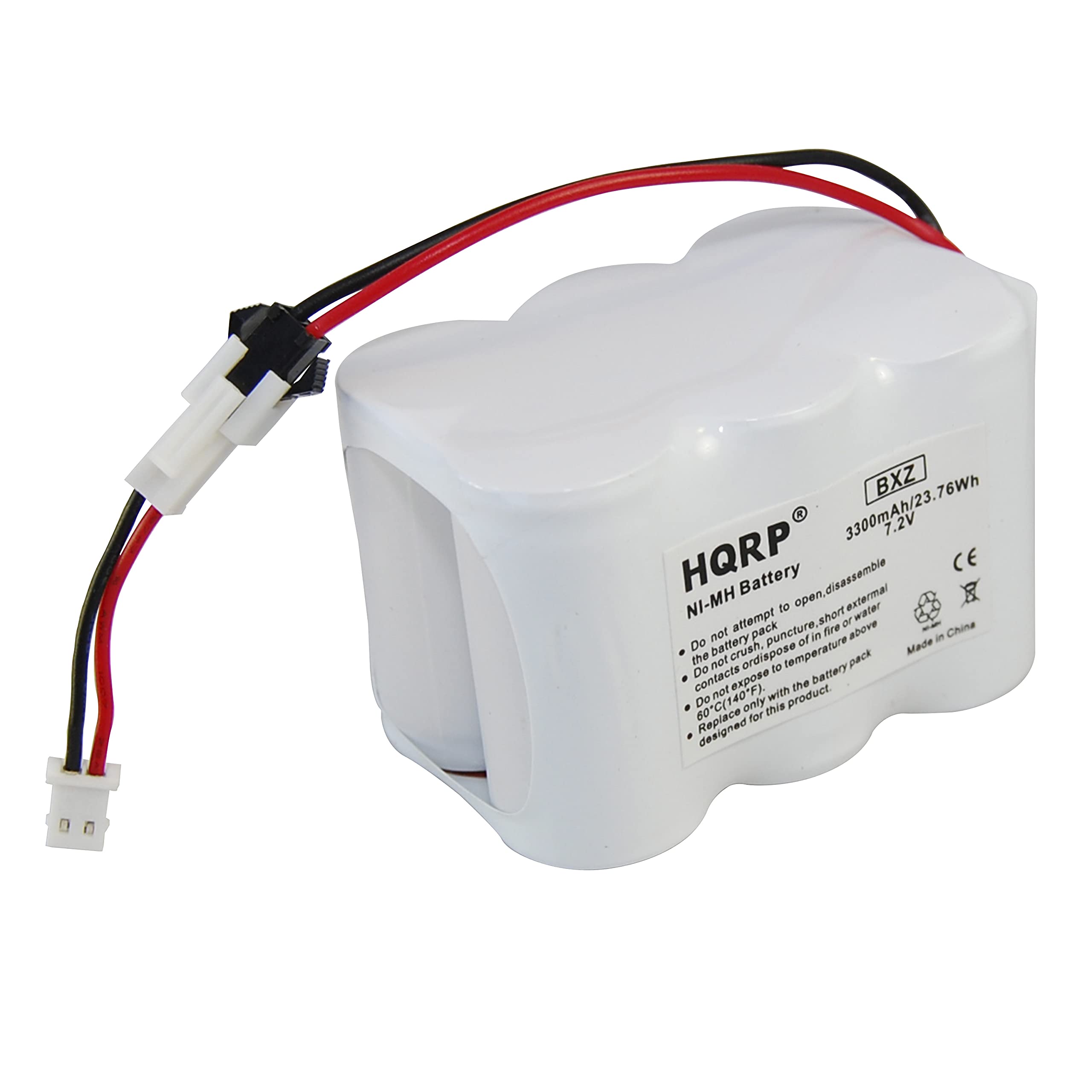 BXZ 3300mAh/23.76Wh 7.2V HQRP Battery

- Do not attempt to open, disassemble, or puncture.
- Do not expose to fire or water.
- Do not dispose of in fire.
- Do not expose contacts to temperature above 140°F (60°C).
- Do not use with the product designed for this battery.

Made in China

CE